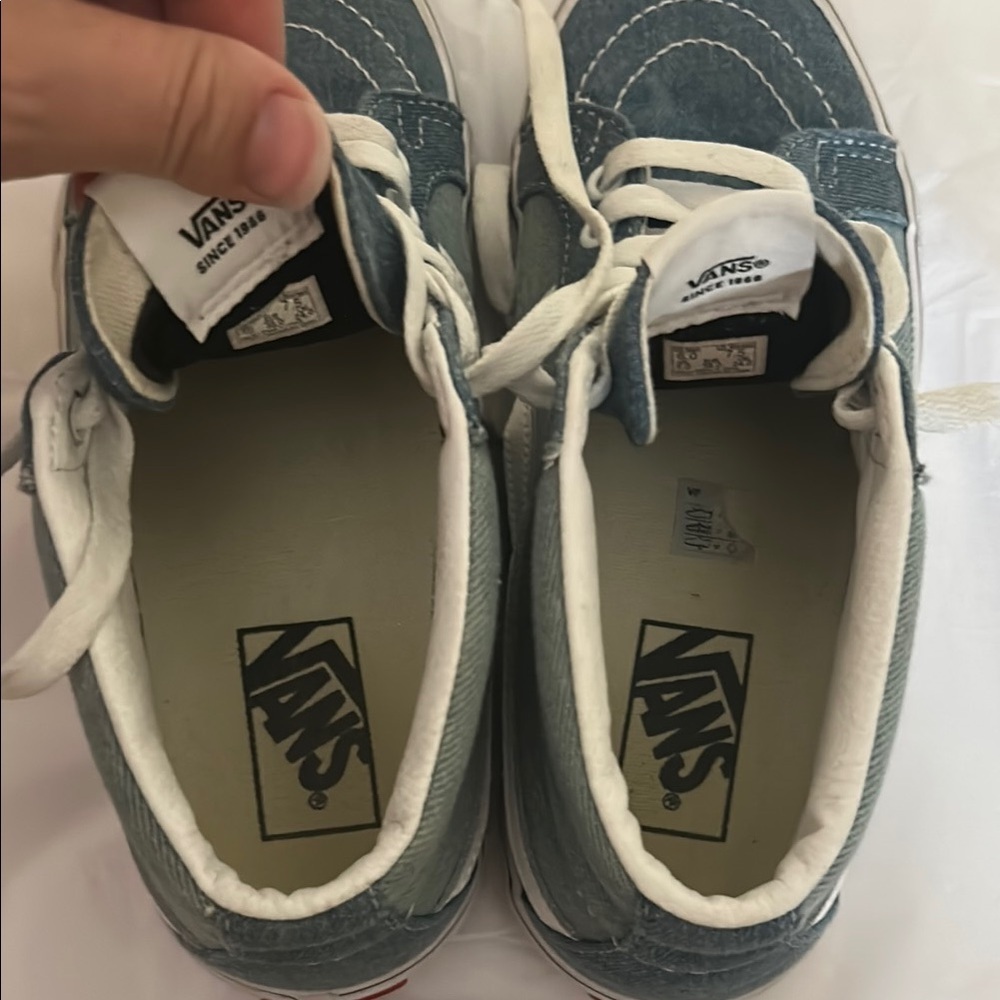 Vans Women’s Sk8-mid Reissu Denim Blue Lace Up Shoes Size 7.5 - Picture 8 of 12